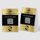 Plaque De Table Papier de code QR de menu numérique (Recto/verso)