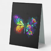 Plaque De Table Papillon arc-en-ciel (Verso)
