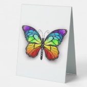 Plaque De Table Papillon arc-en-ciel monarque (Verso)