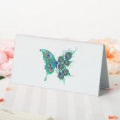 Plaque De Table Papillon aux plumes de paon vert (In SItu (Mariage))
