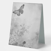 Plaque De Table Papillon noir et blanc (Recto)