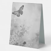 Plaque De Table Papillon noir et blanc (Verso)