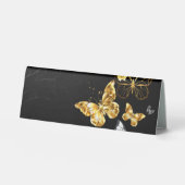 Plaque De Table Papillons blancs et dorés (Recto)