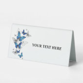 Plaque De Table Papillons volants bleus Morpho (Verso)