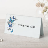 Plaque De Table Papillons volants bleus Morpho (En SItu (Tableau))