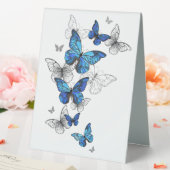 Plaque De Table Papillons volants bleus Morpho (In SItu (Mariage))