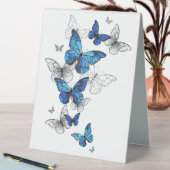Plaque De Table Papillons volants bleus Morpho (En SItu (Tableau))
