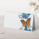 Plaque De Table Papillons volants Morpho et Monarch (En SItu (Tableau))