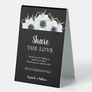 Plaque De Table Partagez le mot-clic Love Mariage