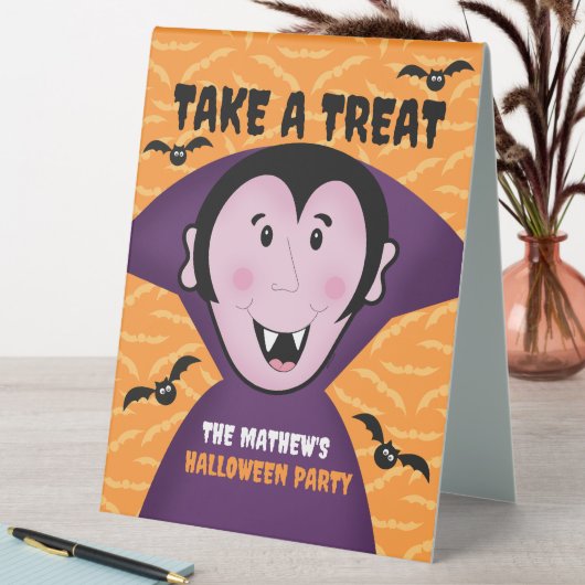 Plaque De Table Parti d'Halloween Dracula Bat Vampire Cute (En SItu (Tableau))