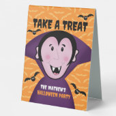 Plaque De Table Parti d'Halloween Dracula Bat Vampire Cute (Verso)