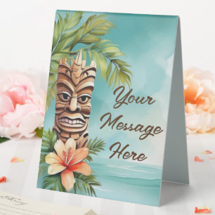 Plaque De Table Parti Tropical Tiki