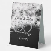 Plaque De Table Parties scintillant d'anniversaire du 30e mariage (Verso)