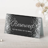 Plaque De Table Parties scintillant d'argent Girly Noir réservé (En SItu (Tableau))