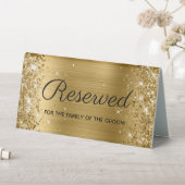 Plaque De Table Parties scintillant d'or Faux et Foil Réservé (En SItu (Tableau))