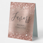 Plaque De Table Parties scintillant d'or rose et mariage Foil Fave (Verso)