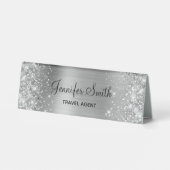 Plaque De Table Parties scintillant et huile d'argent (Verso)