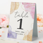 Plaque De Table Parties scintillant Noir Calligraphie Numéros de t (In SItu (Mariage))