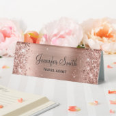 Plaque De Table Parties scintillant or Rose fille et huile (In SItu (Mariage))