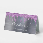 Plaque De Table Parties scintillant pourpre (Verso)