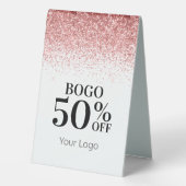 Plaque De Table Parties scintillant rose BOGO 50% de réduction (Verso)