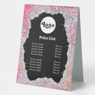 Plaque De Table Parties scintillant rose panneau de la tente
