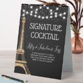 Plaque De Table Parties scintillant Tour Eiffel Lumières Signature (En SItu (Tableau))