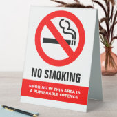 Plaque De Table Pas de tabac (En SItu (Tableau))