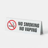 Plaque De Table Pas de tabac (Verso)