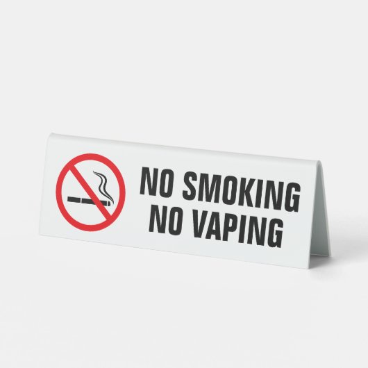 Plaque De Table Pas de tabac (Verso)