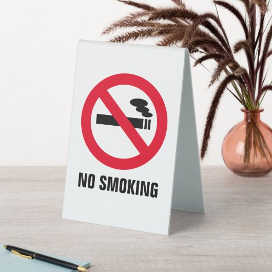 Plaque De Table Pas de tabac. Interdit de fumer réversible (En SItu (Tableau))