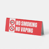Plaque De Table Pas de tabagisme Pas de Vapin (Verso)