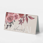 PLAQUE DE TABLE PASTEL BLUSH FLORAL BURGUNDY FÊTE DES MARIÉES (Verso)