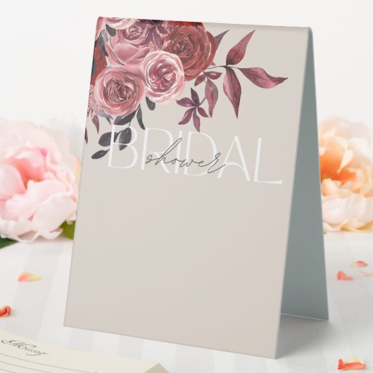 PLAQUE DE TABLE PASTEL BLUSH FLORAL BURGUNDY FÊTE DES MARIÉES (In SItu (Mariage))