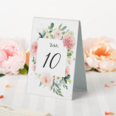 Plaque De Table Pastel Blush rose Floral Numéro de tableau (In SItu (Mariage))