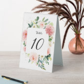 Plaque De Table Pastel Blush rose Floral Numéro de tableau (En SItu (Tableau))