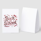 Plaque De Table Pastel Pétales et Jours scolaires Carte (Recto/verso)