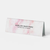 Plaque De Table Pastel Pink Marble Procureur de l'immigration (Recto)