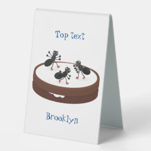 Plaque De Table Patinage sur glace de fourmis joyeuses sur dessin 