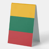 Plaque De Table pavillon lituanien (Recto)