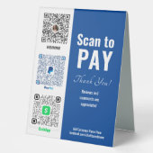 Plaque De Table Payer ici Venmo PayPal Table Tente Signal (Recto)