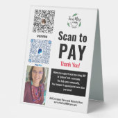 Plaque De Table Payer ici Venmo Transactions commerciales Code QR (Recto)