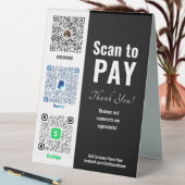 Plaque De Table Payez ici QR Venmo PayPal (En SItu (Tableau))