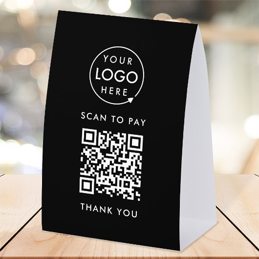 Plaque De Table Payment Table Tent Paper Sign | QR Scan to Pay