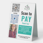 Plaque De Table PayPal Venmo Transactions commerciales Payer ici (Recto)