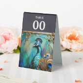 Plaque De Table Peacock Art nouveau mariage campagnard élégant (In SItu (Mariage))