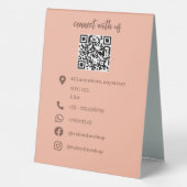 Plaque De Table Pêche Fleurs Orchidées Florist Business (Verso)