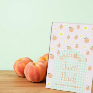 Plaque De Table Pêche Sucrée 1er Anniversaire