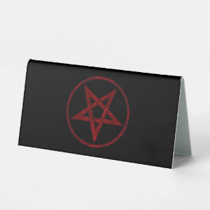 Plaque De Table Pentagram Red Devil