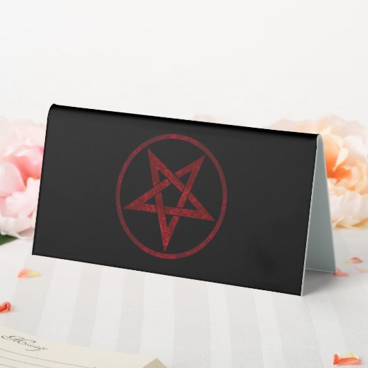 Plaque De Table Pentagram Red Devil (In SItu (Mariage))